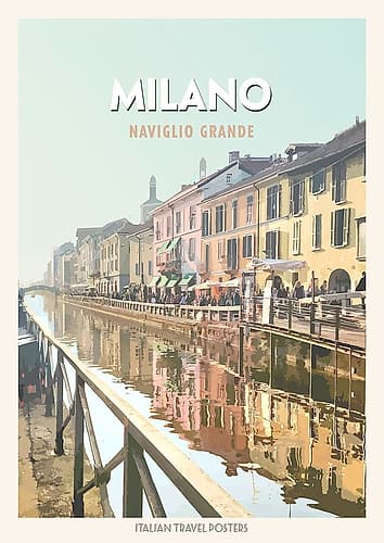 Milano: Naviglio grande Art Print