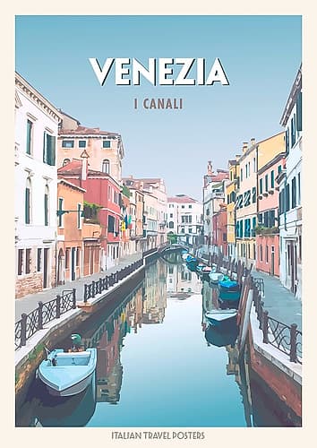 Venezia: I canali Art Print