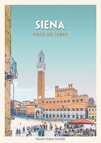 Siena: Piazza del campo Art Print