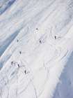 Skiing down the Mountain, Switzerland, 1954 (detail) Art Print