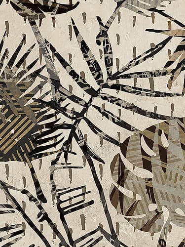 Grey Palms Panel II Art Print by Eve C. Grant