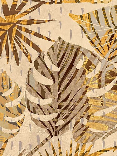 Golden Palms Panel III Art Print by Edward Grant