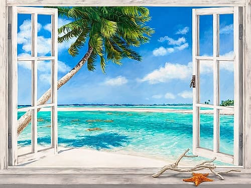 Baie tropicale Coastal Print