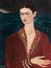 Self-portrait wearing a velvet dress, 1926 Art Print