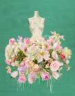 Dressed in Flowers I - Garden Green Art Print
