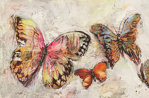 Farfalle in volo II Art Print