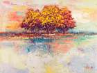 Alberi nel sole Art Print