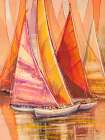 Vele nel sole Art Print