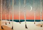 Moonlight on the Birch Forest (detail) Art Print