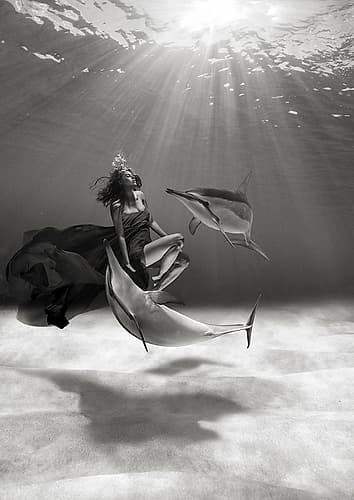 Dancing in the Ocean Art Print