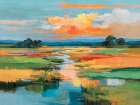 Joyful Countryside Modern Print