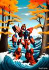 Traditional Mecha I Art Print
