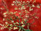 Van Gogh Deco ΓÇô Mandorlo in fiore (red variation) Art Print