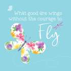 Dreams Take Flight on Blue IX Art Print