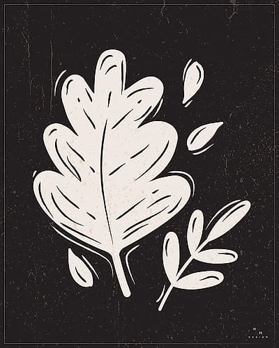 Haunted Halloween XI on black Minimalist Print