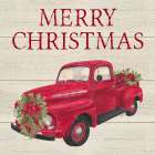 Home for the Holidays-Red Truck Art Print