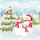 Snowman Wonderland I-Family Scene Art Print