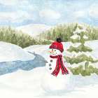 Snowman Wonderland III-Stream Scene Art Print