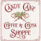 Vintage Christmas Signs I-Candy Cane Coffee Art Print