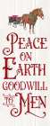 Vintage Christmas Signs panel III-Peace on Earth Art Print