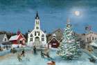 Christmas Scene-Moon Art Print