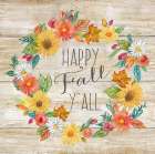 Happy Harvest III-Wreath Art Print