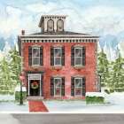 Christmas Village V Art Print