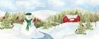 Snowman Christmas panel II Art Print