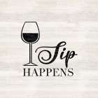 Wine Humor III-Sip Happens Art Print