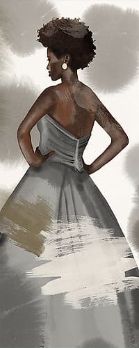Dressed in Gray II Art Print