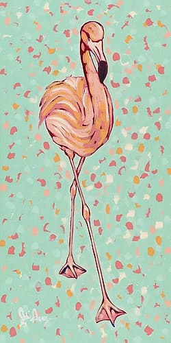 Flamingo panel II Art Print by Jodi Augustine