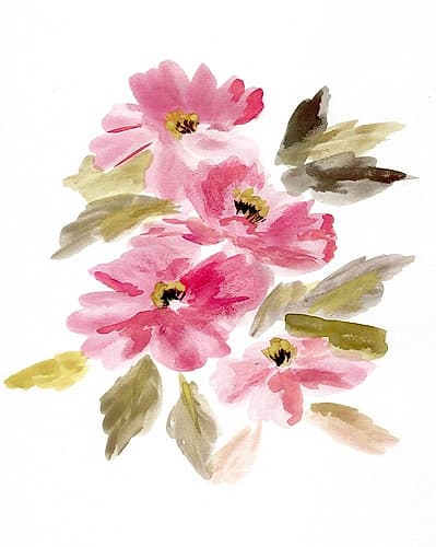 Farmhouse Florals V Art Print