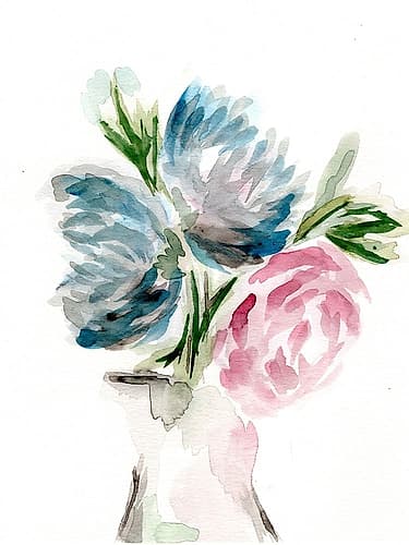 Floral Vase I Art Print