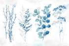 Indigo Botanicals landscape Art Print