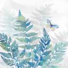Indigo Ferns II Art Print