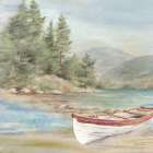 Woodland Reflections VI-Rowboat Art Print