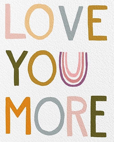 Rainbow Sentiment II-Love Kids Print
