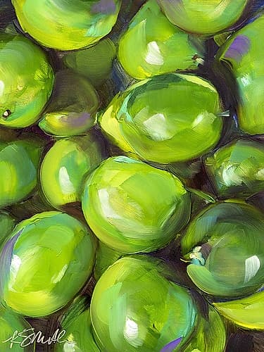 Tropical Limes Art Print by Karen Smith