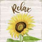 Fall Sunflower sentiment III-Relax Art Print
