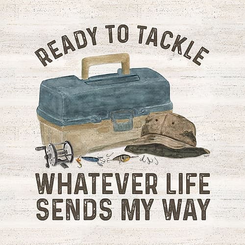 Less Talk More Fishing III-Tackle Art Print