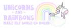 Pastel Rainbows panel II-Unicorns Art Print
