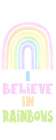Pastel Rainbows vertical I-Believe Art Print
