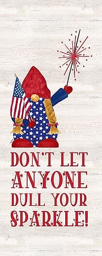 Patriotic Gnomes vertical I-Sparkle Art Print