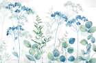 Botanical Landscape blue green Art Print