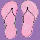 Sandals in Pink Art Print