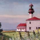 Lighthouse Point  square Art Print