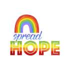 Rainbow Text V-Spread  Hope Art Print