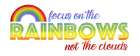 Rainbow Text panel Art Print