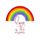 Rainbow and Sentiment  IV-Love Art Print