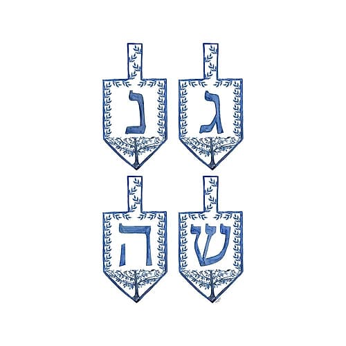 Festival of Lights II-Dreidels Art Print